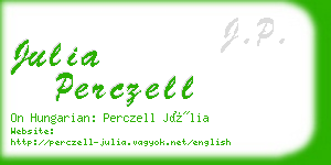 julia perczell business card